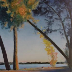 Summer Sunset at the Rapids of Lachine Montreal painting by Alain Roch