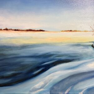 Winter in the Rapids of Lachine painting by Alain Roch